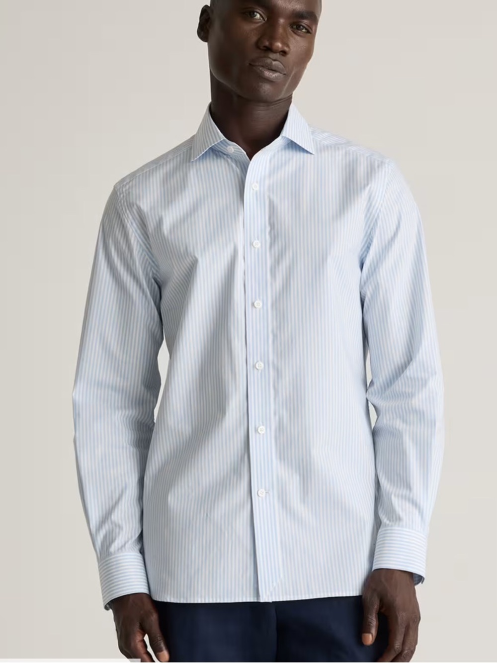 Quince Organic Cotton Stretch Striped Poplin Dress Shirt Men’s Sz M